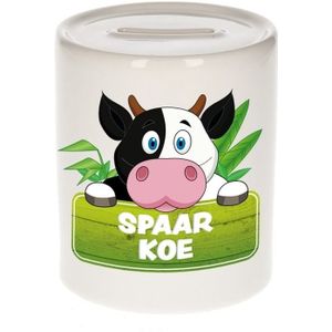 Kinder spaarpot met spaar koe opdruk - keramiek - koeien spaarpotten