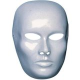 Set van 8x stuks wit blanco maskers dames gezicht - Zelf te beschilderen of te decoreren