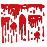 Horror raamstickers bloed 25 x 25 cm - 3x - Halloween feest decoratie - Horror stickers
