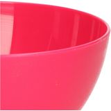 Plasticforte kommetjes/schaaltjes - dessert/ontbijt - kunststof - D14 x H6 cm - fuchsia roze - BPA vrij