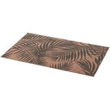 Set van 12x stuks rechthoekige placemats Palm grijs - linnen mix - 45 x 30 cm - Onderleggers