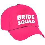 1x Roze vrijgezellenfeest petje Bride Squad dames - Vrijgezellenfeest vrouw artikelen/ petjes