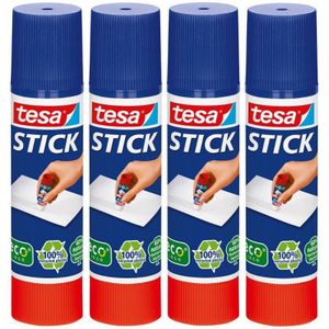 4x Tesa lijmstift 40 gram - Hobbymateriaal/knutselbenodigdheden - Lijmstiften - Plakken/lijmen - Knutselen - Knutsellijm voor kinderen/jongens/meisjes