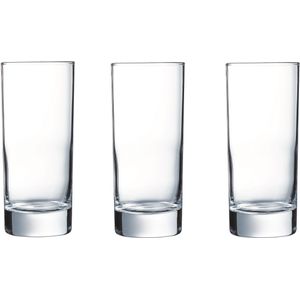 6x Stuks longdrink glazen transparant 290 ml - Glazen - Drinkglas/waterglas/longdrinkglas
