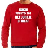 Kerst is: wachten tot het jurkje uitgaat Kerstsweater / Kerst trui rood voor heren - Kerstkleding / Christmas outfit