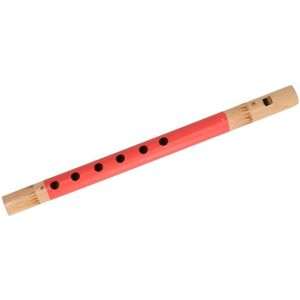 Zacht rode fluit van bamboe 30 cm