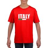 Rood Italie supporter t-shirt voor heren - Italiaanse vlag shirts