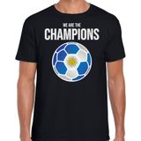 Uruguay WK supporter t-shirt - we are the champions met Uruguayaanse voetbal - zwart - heren - kleding / shirt