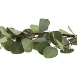 DK Design Kunstbloem Eucalyptus tak Real Touch - 2x - 90 cm - groen - losse steel - Kunst zijdebloemen