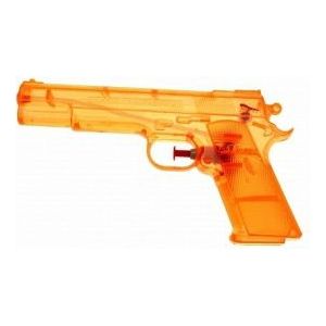 5x Doorzichtig oranje waterpistool 20 cm  - Buitenspeelgoed - Waterpistolen