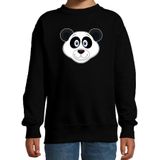 Cartoon panda trui zwart voor jongens en meisjes - Kinderkleding / dieren sweaters kinderen