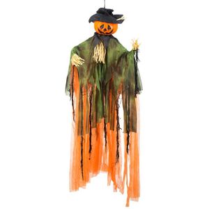 Horror pompoen pop hangdecoratie 100 cm - Halloween versiering