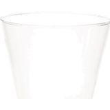 Transparante home-basics Conische vaas/vazen van glas 30 x 19 cm - Bloemen/takken/boeketten vaas voor binnen gebruik