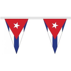 Cuba landen punt vlaggetjes 20 meter - slinger / vlaggenlijn