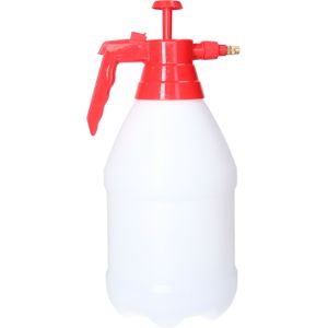 CM Plantenspuit met hoge druk sproeier/vernevelaar - kunststof - 3 liter - rood/wit - 34 cm - binnen/buiten