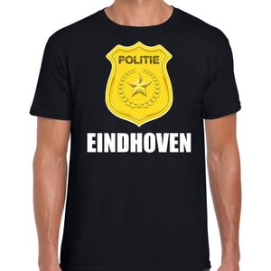 Politie embleem Eindhoven t-shirt zwart voor heren - politie - verkleedkleding / carnaval kostuum