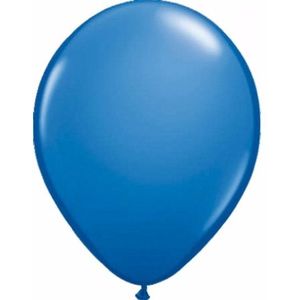 Metallic blauwe ballonnen 25 stuks 30 cm