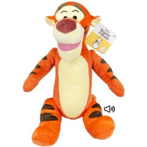 Disney pluche knuffel Tijgetje tijger uit Winnie de Pooh - stof - 30 cm - Bekende cartoon figuren