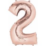 Helium/folie Ballonnen - 2025 - rose goud - 88 cm