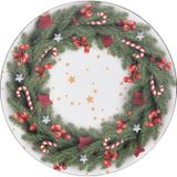Christmas Decoration kerstdiner onderborden -8x - 33 cm -kunststof - kerst thema