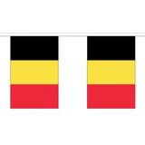 3x Buiten vlaggenlijn Belgie 3 meter - Belgische vlag - Supporter feestartikelen - Landen decoratie en versieringen