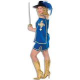 Blauw musketiers jurkje voor dames