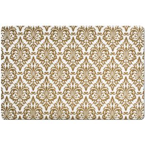 Set van 6x stuks rechthoekige placemats met gouden barok print 43,5 x 28,5 cm - Vintage tafel onderleggers