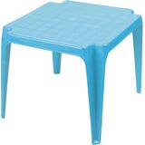 Sunnydays Kinderstoelen 4x met tafeltje set - buiten/binnen - blauw - kunststof