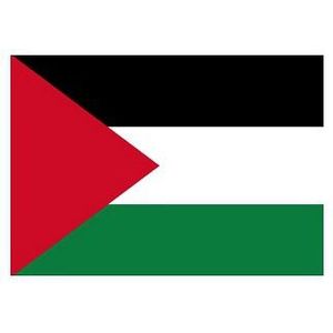 10x Binnen en buiten stickers Palestina 10 cm - Palestijnse vlag stickers - Supporter feestartikelen - Landen decoratie en versieringen