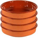 12x Tapas schaaltjes bruin/ terracotta 16 cm - Tapas ovenschaaltjes/serveerschaaltjes