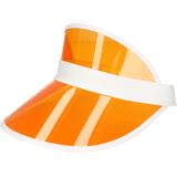 Oranje zonneklep/visor voor volwassenen - oranje/holland thema petjes - koningsdag of Nederland fans supporters