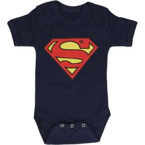 Superman baby rompertje blauw - kraamcadeau