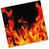 60x BBQ vlammen thema servetten 33 x 33 cm - Papieren wegwerp servetjes - barbecue/vlammen/vuur versieringen/decoraties