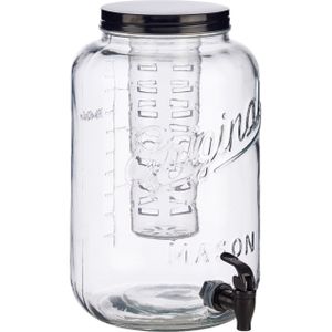 Glazen drankdispenser/limonadetap met koelfunctie 8 liter - Tapkraantje