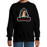 Dieren kersttrui chihuahua zwart kinderen - Foute honden kerstsweater jongen/ meisjes - Kerst outfit dieren liefhebber