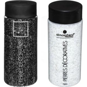 Decoratie/hobby stenen - zwart en wit - 750 gram - Aquarium en vazen vulling