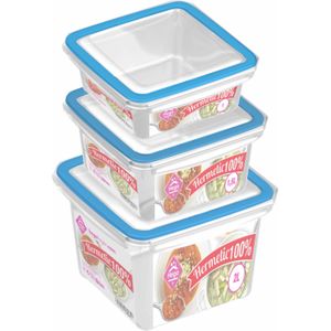 Diepvries/koelkast voedsel bewaarbakjes set van 10x stuks diverse formaten in 1 - 1.5 - 2 liter inhoud