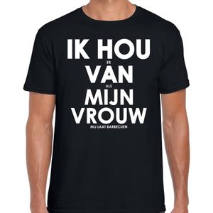 Ik hou er van als mijn vrouw mij laat barbecuen shirt - grappig hobby t-shirt zwart heren - Cadeau shirt