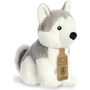 Pluche Dieren Knuffels Husky Hond van 21 cm - Knuffeldieren Honden Speelgoed