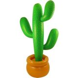 Opblaasbare tropische set cactus met flamingo