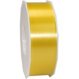 2x XL Hobby/decoratie gele kunststof sierlinten 4 cm/40 mm x 91 meter- Luxe kwaliteit - Cadeaulint kunststof lint/ribbon