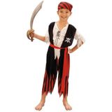 Piraten verkleedpak maat S met zwaard voor kinderen