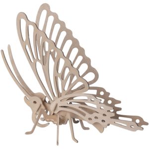Houten 3D Puzzel Vlinder (1 stuk) - Dieren Thema