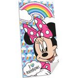 Disney Minnie Mouse Katoenen Badhanddoek - 70 x 140 CM - Handdoek - Zwemmen - Strandlaken - Zomer