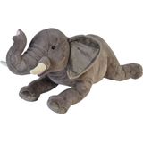 Pluche dieren knuffels grote Afrikaanse olifant van 76 cm - Knuffeldieren speelgoed