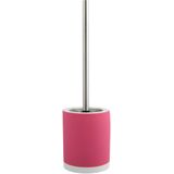 MSV Badkamer accessoires set - fuchsia roze - zeeppompje en wc/toilet-borstel