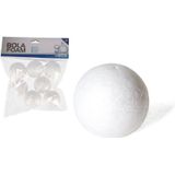 21x Stuks piepschuim hobby/DIY ballen/bollen 4 cm - Kerstballen maken knutselmateriaal