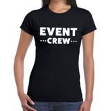 Event crew tekst t-shirt zwart dames - evenementen personeel / staff shirt