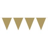 5x stuks gouden metallic glanzende vlaggenlijn - 10 meter - Feestartikelen/versiering slinger goud