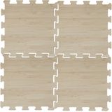 16x stuks Foam puzzelmat zwembadtegels/fitnesstegels hout 50 x 50 cm